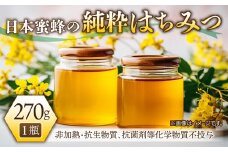 【 非加熱・抗生物質、抗菌剤等化学物質不投与 】日本みつばちの純粋はちみつ270g｜ 新蜜 天然  長野県東御市産 国産