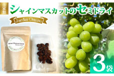 【Jardin Omino】自家製シャインマスカットのセミドライ（40g）  3袋セット