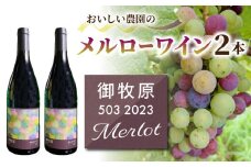 【おいしい農園】メルローワイン「御牧原503」2本