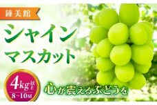 【鐘美館】標高750mで育ったシャインマスカット4キロ以上（8～10房） ※2025年10月上旬以降順次発送
