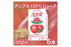 アップルジュース　果汁100％「1L紙パック×6本」