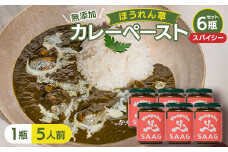 ＜スパイシー＞(無添加)ほうれん草カレーペースト(1瓶　カレー5人前)　6本セット【1618210】