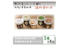 野沢菜こんぶ4種とエリンギキムチ詰め合わせ＜ 漬物 お土産 信州 長野 ＞【1114456】