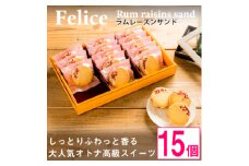 大人のラムレーズンサンド15個入り＜ 高級 スイーツ 詰め合わせ 洋菓子 手土産 ギフト ＞【1116332】