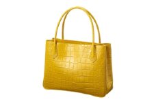 ＜濱野皮革工藝のクロコデュプレトートバッグ＞シンプルが上品に形となったバッグです。(イエロー)【1103211】