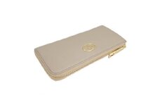 ＜濱野皮革工藝 ＞フィオーレ ロングウォレット L字型ファスナー 長財布(グレージュ)【1535820】