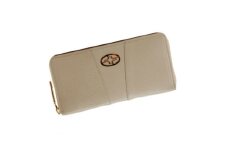 ＜濱野皮革工藝＞本革 レザーウォレット 長財布　フィオーレ ロング ウォレット(グレージュ)【1539691】