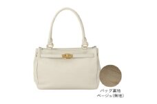＜濱野皮革工藝 HAMANO バッグ＞シューカペラ ハンドバッグ(ライトグレージュ)【1651314】