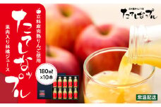 果肉入り林檎ジュース　10本セット（ふじ＆千秋）