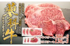 蓼科牛サーロインステーキ200g×3・ヒレステーキ120g×3　　　