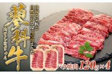 蓼科牛バラ焼肉120g×4　　　