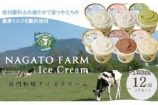長門牧場アイスクリーム 12個セット