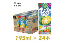 カゴメ 野菜生活100 沖縄シークヮーサーミックス 195ml×24本 紙パック 期間限定 季節限定 砂糖不使用 甘味料不使用 1日分のビタミンC 健康志向 ジュース 野菜 果実ミックスジュース 果汁飲料 飲料類 ドリンク 野菜ドリンク [お届け:2024年4月下旬～6月下旬]