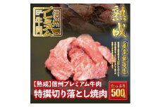 162 【熟鮮】信州プレミアム牛肉 特撰切り落とし焼肉 500g 冷蔵発送！