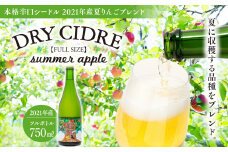 シードル きめ細かい泡立ち 爽快で深み感じる 2021年産 1本 夏りんごブレンド フルボトル アップルシードル 辛口 りんご 夏リンゴ フルーツ 果物 お酒 酒 果実酒 アルコール 家飲み ギフト プレゼント 贈答 贈り物 お祝い 長野 長野県 箕輪町　[№5675-1194]
