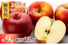 贈答用 りんご サンふじ 9kg 上伊那産 林檎 リンゴ サンフジ さんふじ 果物 くだもの フルーツ 旬の果物 旬のフルーツ ギフト 贈り物 プレゼント 信州 長野 長野県 [№5675-1305]
