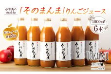 ジュース リンゴジュース 6本 セット 詰め合わせ 与古美の無添加「そのまんま」りんごジュース りんご リンゴ 林檎 長野 飲料ドリンク 果汁飲料 フルーツジュース フルーツ 果物 信州産 長野県産 産地直送 おすすめ 　[№5675-1354]