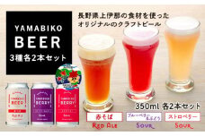 クラフトビール YAMABIKO BEER 3種 計6本 飲み比べ セット 赤そば ブルーベリー ストロベリー 詰め合わせ 地ビール フルーツ ビール フルーツビール お酒 酒 アルコール 発泡酒 珍しい フルーティー ギフト プレゼント 贈答 冷蔵 長野 長野県　[№5675-1407]