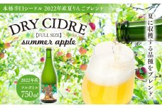 きめ細かい泡立ち 爽快で深み感じる本格辛口シードル　夏りんごブレンド フルボトル 2022　1本　[№5675-1417]
