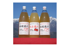 ＜南信州あじさい農園＞林檎果汁2本・紅玉果汁1本(無添加りんごジュース)【1587028】
