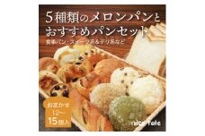 5種類のメロンパンとおすすめパンのお楽しみセット【1044290】