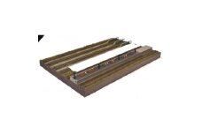Nゲージ用 鉄道ジオラマ展示台 37×26cm 島式ホームと4線ヤード(洗浄台付き/女子高生付き)【1590710】