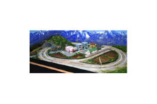 Nゲージ 鉄道ジオラマレイアウト 複線 引込駅 90×60cm(片渡り線)【1590422】