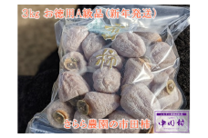 【2026年１月以降順次お届け予定】さらら農園の市田柿　３㎏（お徳用A級品）約１㎏×３袋