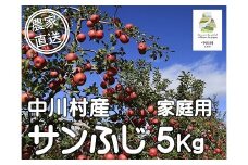 担当者おすすめ「味覚の里なかがわ」の旬のくだもの（サンふじ自家用５Kg箱）12月１日から順次発送予定
