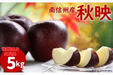 JA12-25A りんご 秋映 約5kg ／2025年9月下旬～10月上旬ごろ配送 // 長野県 オリジナル品種 南信州 贈答 南信州ブランド りんご三兄弟 人気 甘い 濃厚