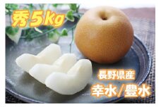 MS02-25A 梨 幸水か豊水（長野県産秀品） 約5kg／2025年8月下旬～9月中旬頃 配送予定 // 長野県 南信州 梨 なし ナシ 幸水 豊水 贈答 こうすい ほうすい