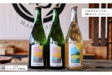 FG07-25F マルカメシードル3本セット / 2025年7月下旬以降発送予定 // 長野県 南信州 松川町産 りんごのお酒 ワイン シードル 辛口 甘口 リンゴ 贈答 ギフト 飲み比べ