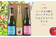 WC20-25F 子白農園 シードル2種・スパークリングりんごジュースセット 各1本 // 長野県 南信州 松川町産 りんごのお酒 飲み比べ 贈答 ギフト リンゴ 林檎 秋映 シナノスイート シナノゴールド ピンクレディー 王林 ふじ スパークリングジュース