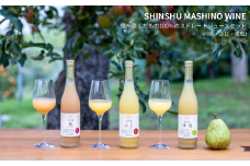 MW15-25E 信州産 フルーツジュースセット（ふじ／桃／洋梨 500ml×3本）// 長野県 南信州 国産 ストレートジュース フジ  もも ピーチ 洋なし りんご リンゴ 果汁100％ 保存料不使用
