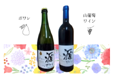 WC27-25F 原りんご園 山葡萄ワイン＆ポワレ（洋梨の発泡酒）セット // 長野県 南信州 松川町産 希少 山ぶどう 洋ナシ ワイン 発泡酒 ポワレ 贈答 ギフト ヤマソーヴィニヨン 数量限定