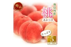 【南信州産】あかつき約5kg（秀品）光センサー選別品 2025年7月中旬より発送 信州 産地直送 ギフト 果物 くだもの もも モモ 旬 旬の果物 旬の桃 JAみなみ信州