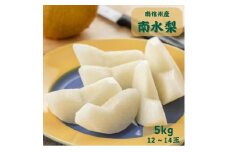 【南信州産】南水 梨5kg 12～14玉入り秀品 長野県 信州 高森町 産地直送 果物 くだもの なし ナシ 和梨 旬 旬の果物 旬の梨  なんすい
