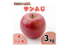 信州まると農園の完熟りんご サンふじ 3kg (秀・マル秀 混在) 長野県 信州 南信州 高森町 農家直送 果物 くだもの 旬のりんご