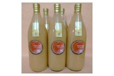 【金の蜜】アグリスタくましろの桃『あかつき』ジュース6本セット(1L×6本) 長野県 信州 南信州 高森町 ももジュース 濃厚
