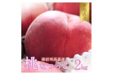 【南信州高森産】旬の桃 なつっこ 2kg 2025年8月上旬より発送 長野県 信州 農家直送 果物 くだもの もも モモ 旬 旬の果物 旬の桃 採りたて 有機栽培 完熟 宮下農園