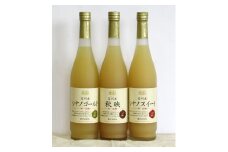 信州産 林檎ジュース3種セット 長野県 南信州 高森町 りんごジュース 秋映 シナノスイート シナノゴールド 飲み比べ 信州まし野ワイン