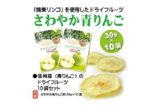 さわやか青りんご 30g×10袋 長野県 信州 南信州 高森町 ソフトドライ 食べやすい おやつ お菓子 スイーツ フードロス 摘果りんご 食品ロス削減 持続可能な地域づくり 株式会社マツザワ