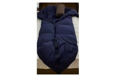 寝袋 羽毛寝袋 紺色 ( シングル )