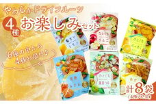 やわらかドライフルーツ（国産原料）中袋  4種×2袋お楽しみセット ｜ フルーツ お菓子 おつまみ 果物 レモン リンゴ はっさく みかん ゆず うめ 国産 長野 信州
