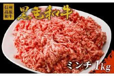 信州高原和牛 ミンチ 1kg (500g×2) 国産黒毛和牛 ハンバーグ 10000円