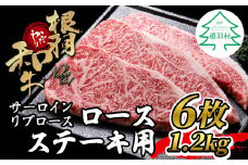 根羽こだわり和牛 ロースステーキ用 (サーロイン・リブロース)6枚 1.2kg (200g×6) 40000円