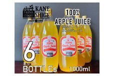 100％ストレートりんごジュース　1L×6本セット
