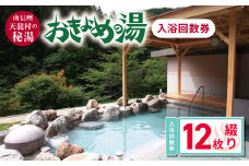 南信州天龍村の秘湯「おきよめの湯」入浴回数券（12枚綴り）|  温泉 美肌の湯 秘湯 露天風呂 おきよめの湯 入浴券 長野県 南信州 天龍村  信州最南端