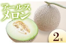 アールスメロン　2玉　＜2025年8月中旬～9月上旬発送予定＞　メロン  青肉 果物 フルーツ  期間限定 数量限定