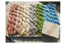 018‐草木染刺し子糸（20ｇ×５色）　no.1